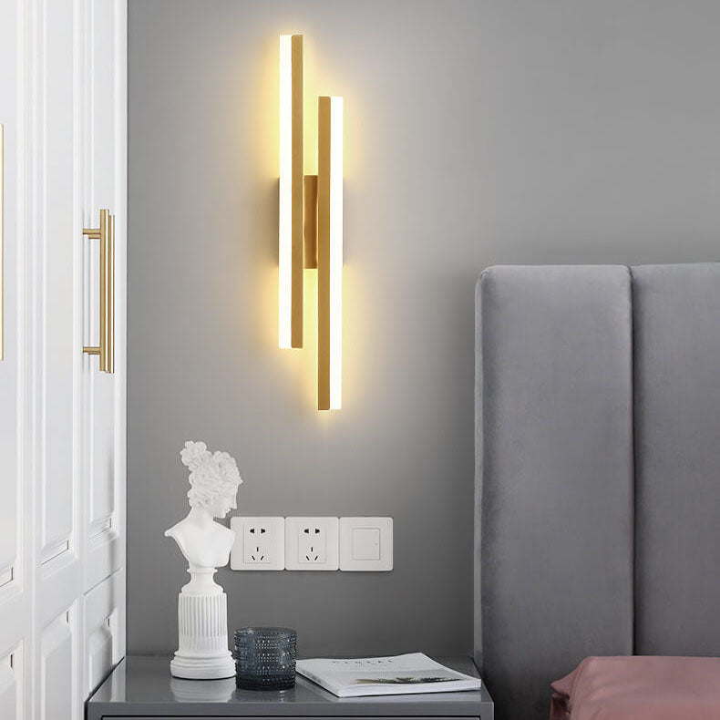 Modern Minimalist Lines Iron Acrylic LED Wall Sconce Lamp