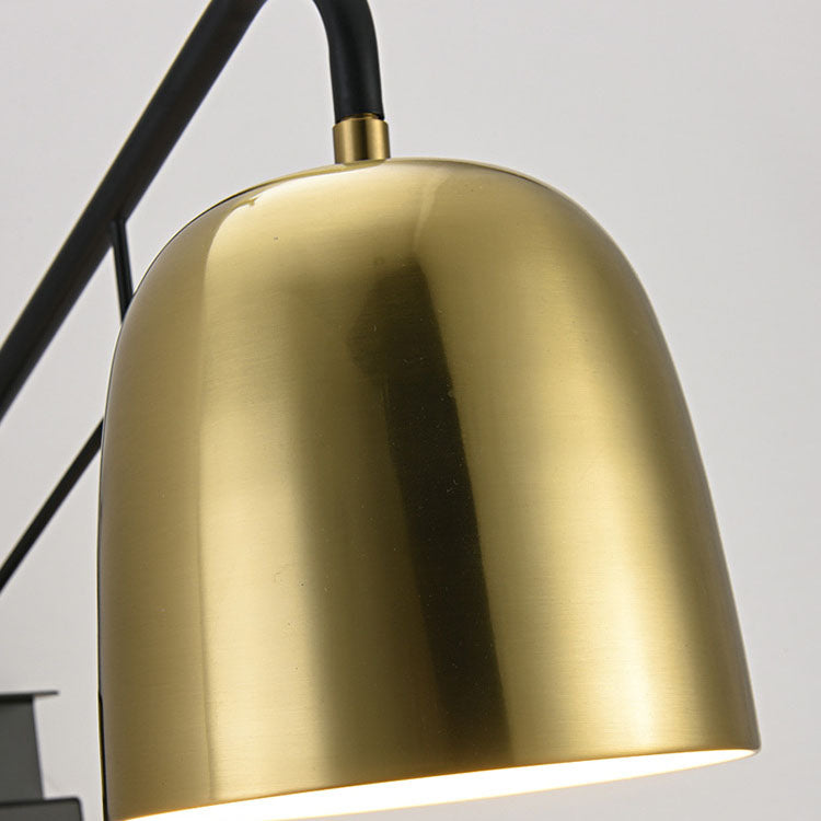 Nordic Minimalist Gold Dome Rotatable 1-Light Wall Sconce Lamp