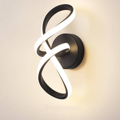 Lampe murale LED en aluminium de forme simple et torsadée nordique 