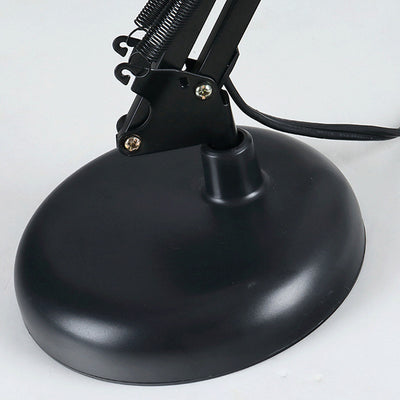 Industrial Iron Long Arm Dome Shade Rotatable 1-Light Desk Lamp