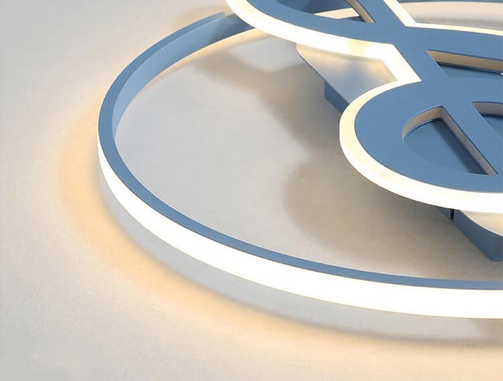 Plafonnier LED encastré avec notes de musique créatives nordiques 