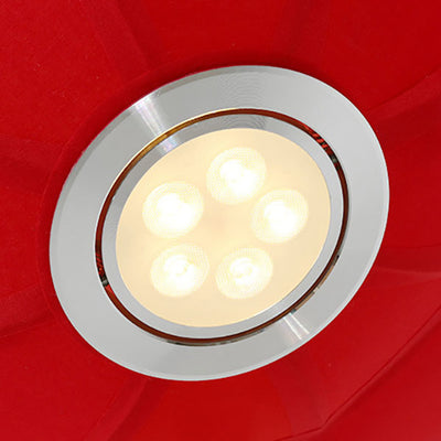Modern Chinese Iron Sheepskin Oval Lantern 1-Light Pendant Light
