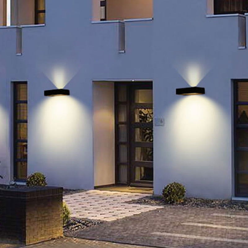 Lámpara de Aplique de Pared LED de Control Remoto Solar de Vidrio de Aleación de Aluminio para Exteriores 