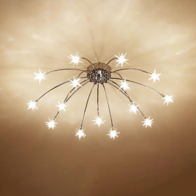 Contemporary Creative Full Of Star Iron 12/21/28 Light Flush Mount Ceiling Light For Living Room