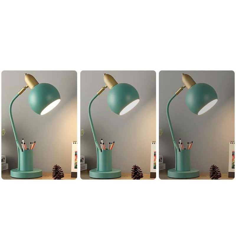 Lampe de table 1 lumière avec barillet de stylo pour étudiant en couleur unie simple 