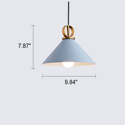 Modern Macaron Color Aluminum 1-Light Pendant Light