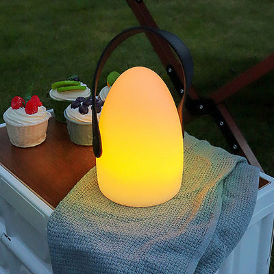 Modern Simplicity Oval PE PU LED USB Outdoor Camping Light For Outdoor Patio