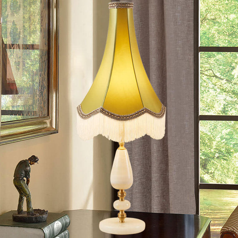 Lampe de Table à Franges Rétro Française en Cuivre à 1 Lumière 