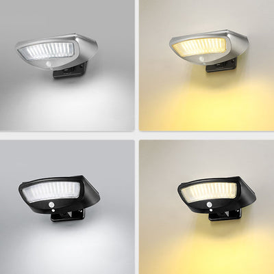 Solar Outdoor Simple Trapezoid Body Sensor Waterproof LED Wall Sconce Lamp