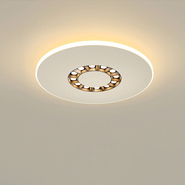 Lumière LED encastrée au design moderne et créatif avec double cercle/carré 