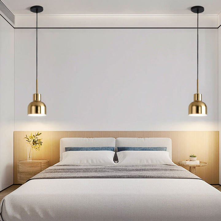 Industrielle Eisen Einfacher Glockenschirm Design 1-Licht Pendelleuchte 