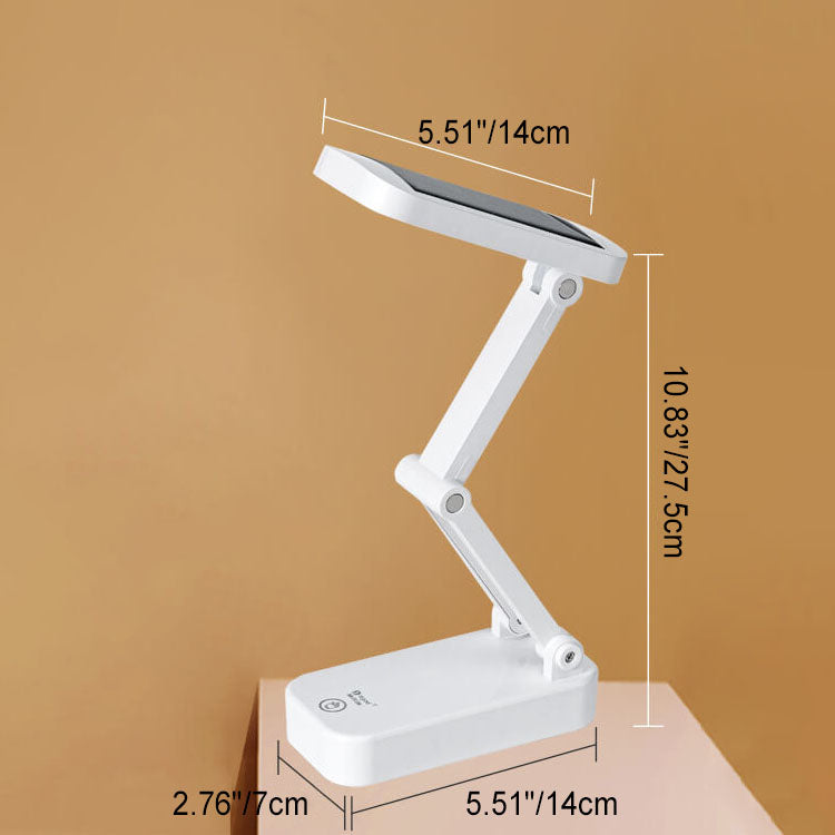 Lámpara de escritorio LED de protección ocular, plegable, solar simple y con atenuación infinita 