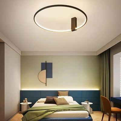 Modern Minimalist Round Aluminum LED Flush Mount Ceiling Light