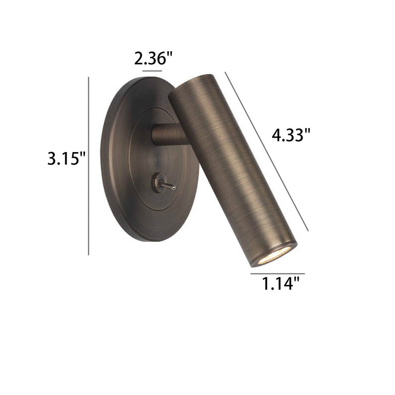 Modern Minimalist Solid Color Belt Switch Embedded LED Wall Sconce Lamp