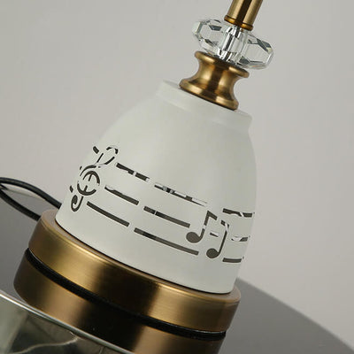 Moderne minimalistische Tischlampe aus Stoff mit einfarbiger Hardware und 1 Licht 