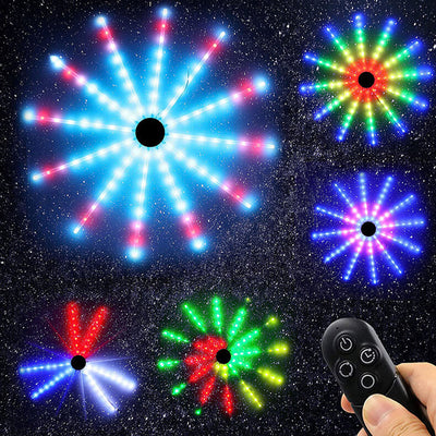 Creative RGB Illusion Windmill Fireworks LED String Lights