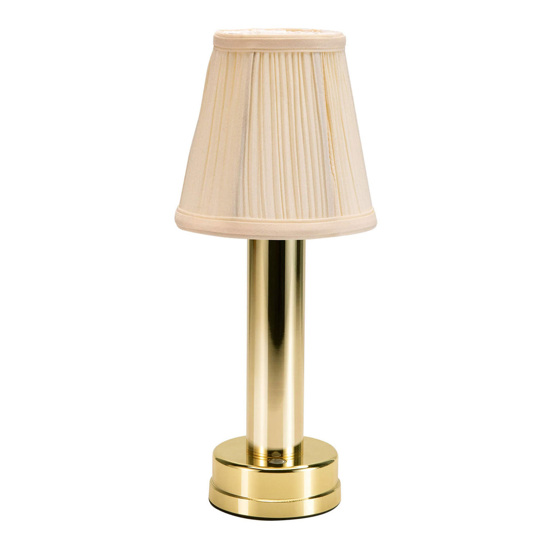 Lampe de table LED sans fil avec abat-jour en tissu de luxe léger et charge USB 
