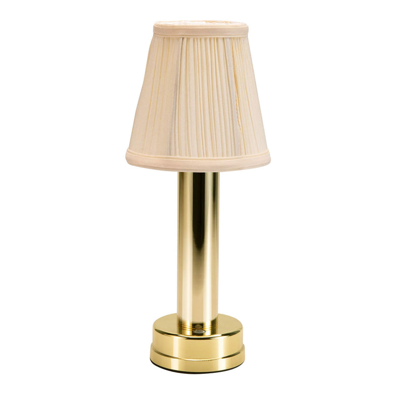 Lampe de table LED sans fil avec abat-jour en tissu de luxe léger et charge USB 