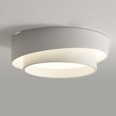 Modern Minimalist Overlapping Round LED Flush Mount Ceiling Light