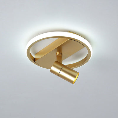 Modern Minimalist Rotating LED Flush Mount Ceiling Light