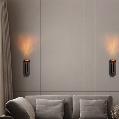 Lámpara de Aplique de Pared LED Ajustable Rotativa con Luz de Llama Creativa Industrial y Sombra 