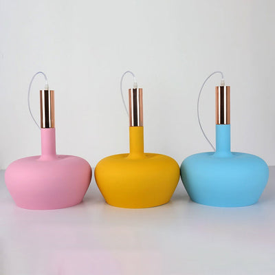 Nordic Macaron Aluminum Dome Bottle 1-Light Pendant Light