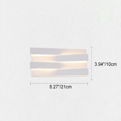 Nordic Minimalist Geometric Rectangular Layer LED Wall Sconce Lamp