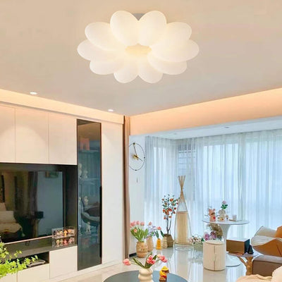 Modern Minimalist PVC Floral Shape LED Kids Flush Mount Ceiling Light