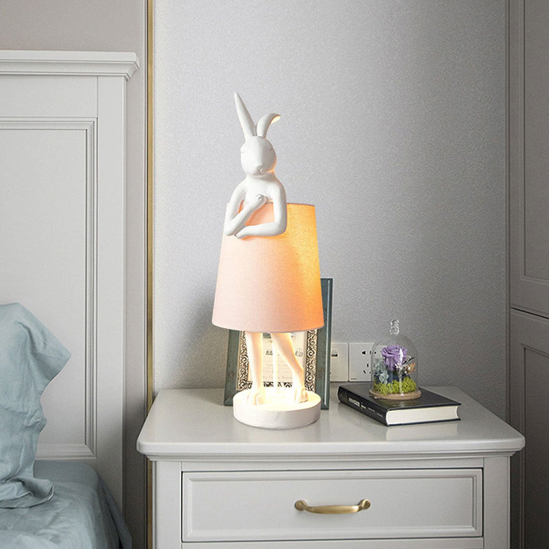 Nordic Apron Rabbit Resin 1-Light Table Lamp