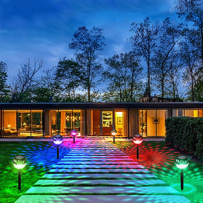 Modern Round Waterproof Solar LED Garden Lawn Light Outdoor Light