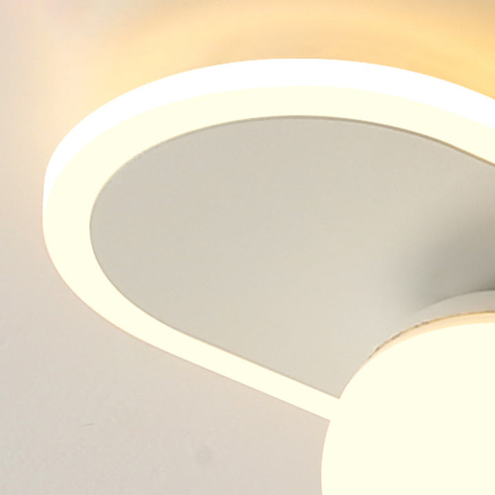 Moderne minimalistische geometrische ovale Ring-Sphäroid-Kombination LED-Deckenleuchte für das Wohnzimmer 