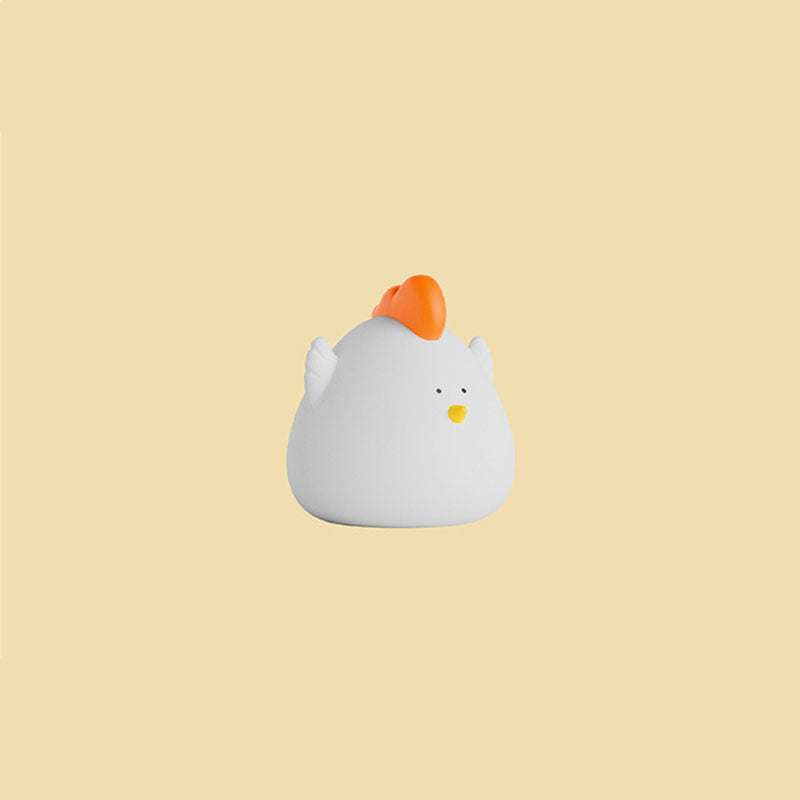 Kreative Cartoon Silikon Little Fat Chicken LED USB Pat Pat Nachtlicht Tischlampe 