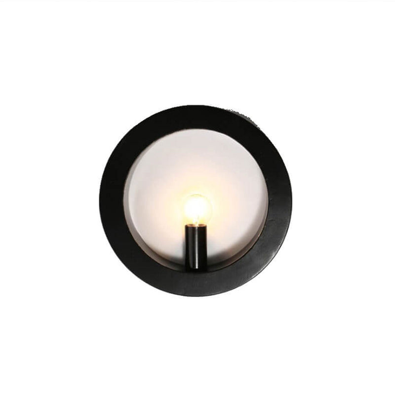 Simple Creative Square Round Iron 1-Light Wall Sconce Lamp