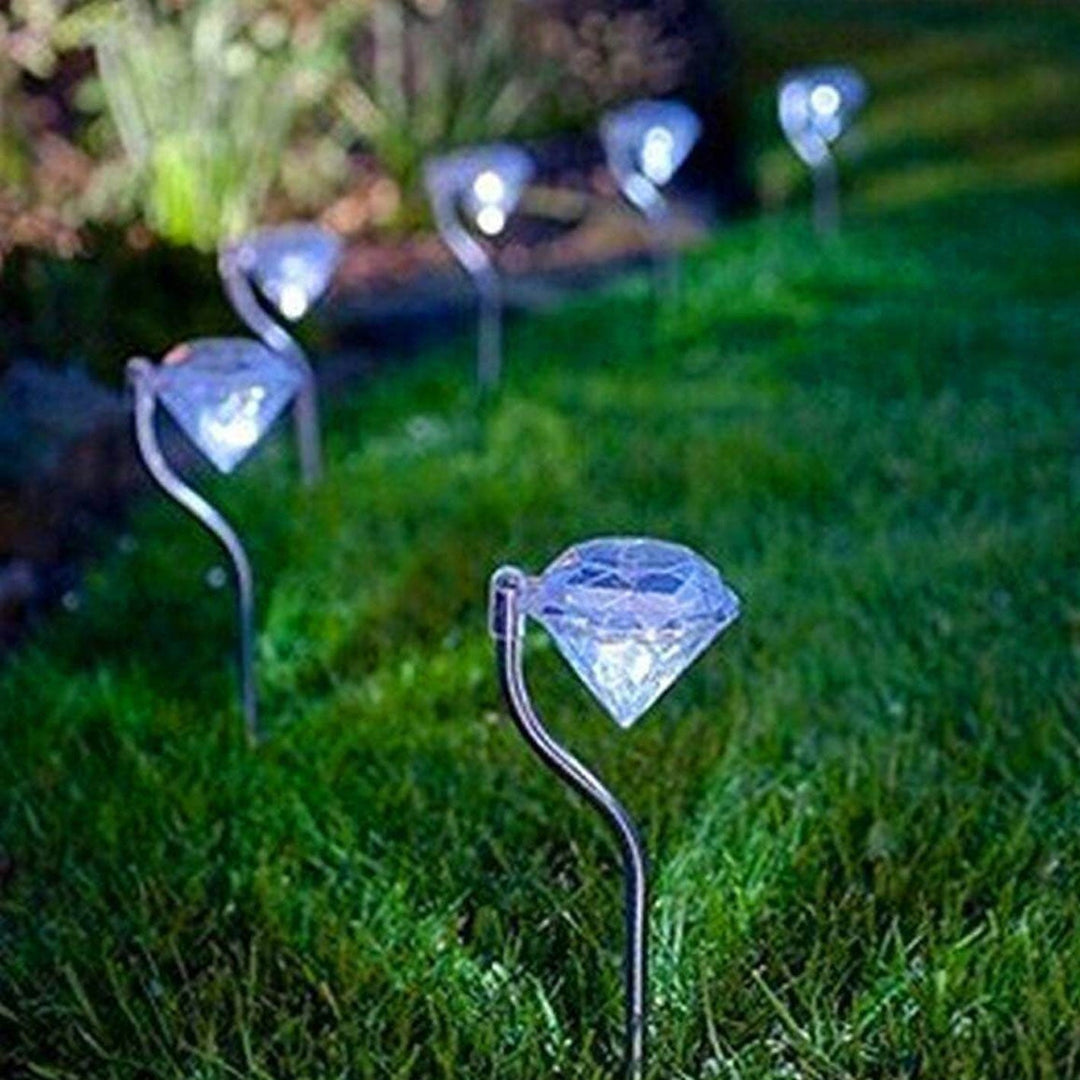 Luz de camino decorativa para jardín exterior LED Solar Diamond Bend 