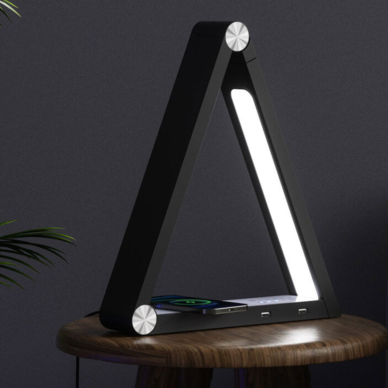 Intelligent Creative Triangle Wireless Charging Rotating Touch LED Desk Lamp