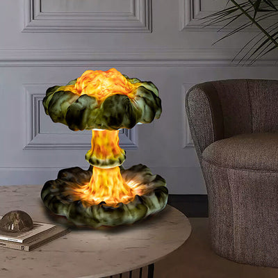 Creative Resin Nuclear Explosion Mushroom Cloud Design LED Night Light Table Lamp