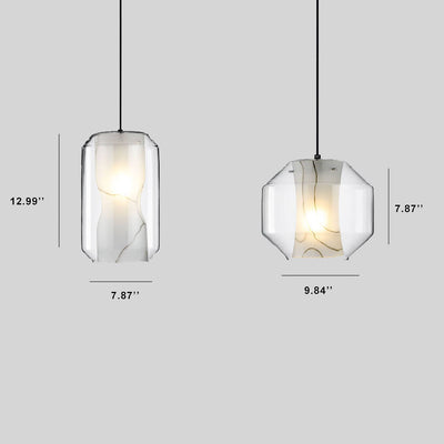 Post-modern Nordic Creative Imitation Marble Glass Pendant Light