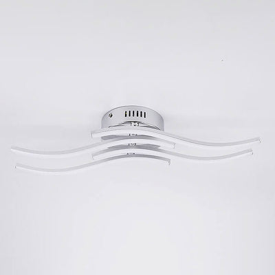 Simple Line Wave LED Semi-Flush Mount Ceiling Light