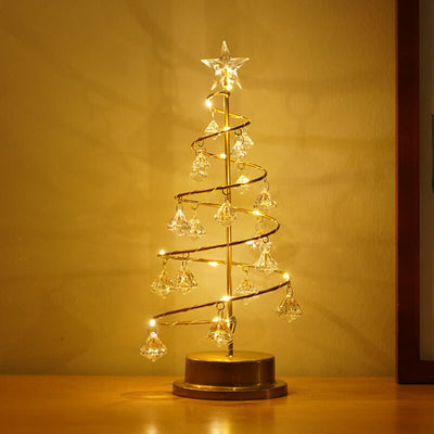 Crystal Christmas Tree LED Night Light Decoration Table Lamp