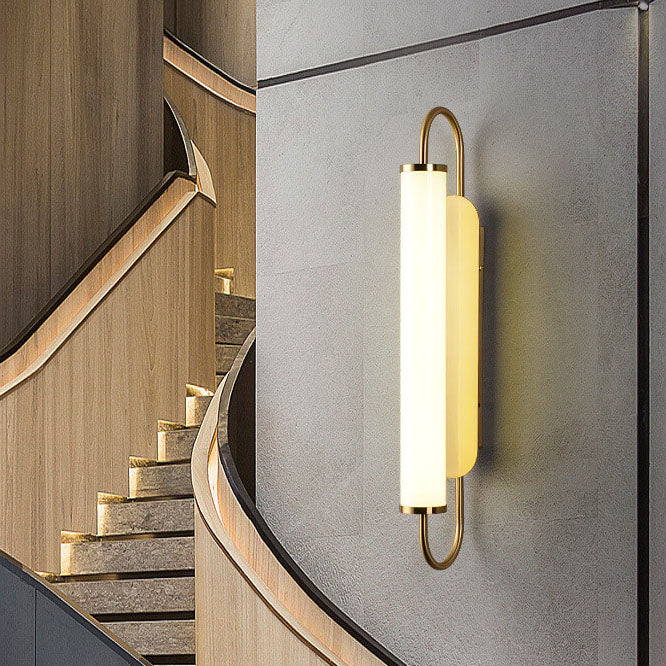 Post-modern Long Cylindrical 1-Light LED Wall Sconce Lamp