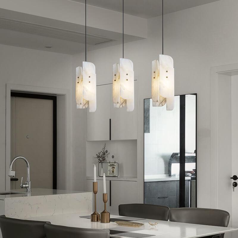 Modern Creative Rectangular Marble 1-Light Pendant Light