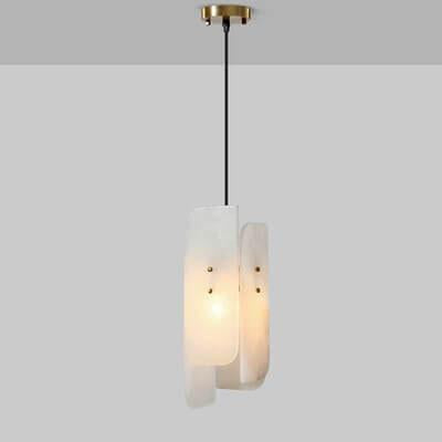 Modern Creative Rectangular Marble 1-Light Pendant Light