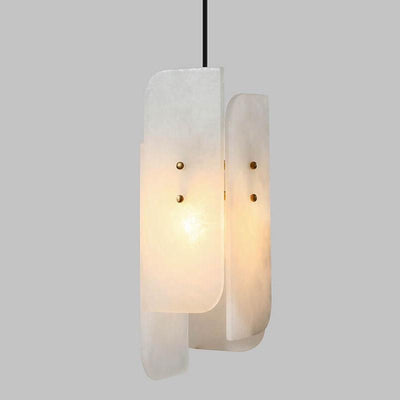 Modern Creative Rectangular Marble 1-Light Pendant Light