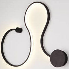 Moderne lange Aluminium-Schlangenform 1-Licht gebogene LED-Wandleuchte 