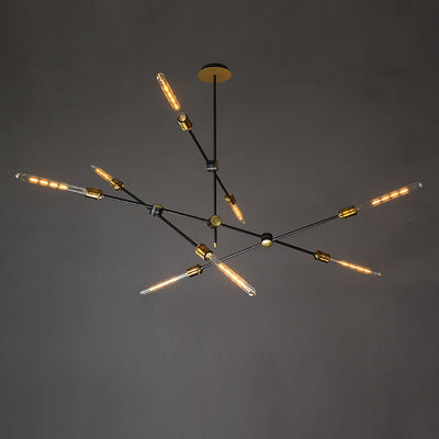 Industrial Retro Black Metal Spoke 6/8/12  Light Chandeliers