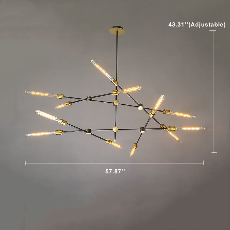 Industrial Retro Black Metal Spoke 6/8/12  Light Chandeliers