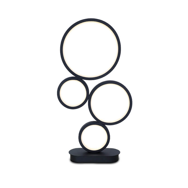 Minimalist 4-Circle Ring LED Table Lamp