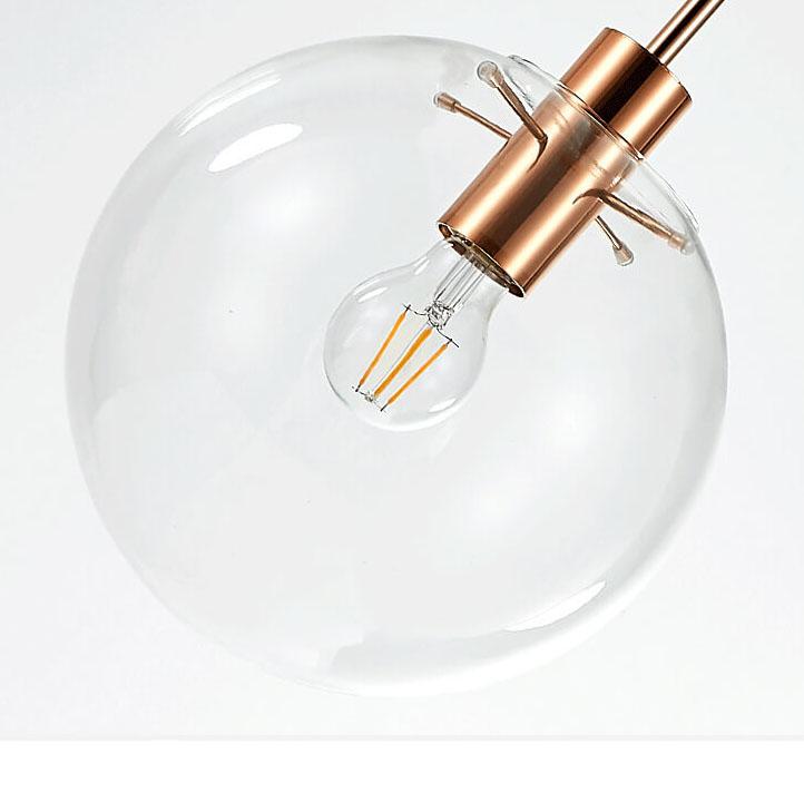 Modern Simplicity Clear Glass Ball 1-Light Pendant Light