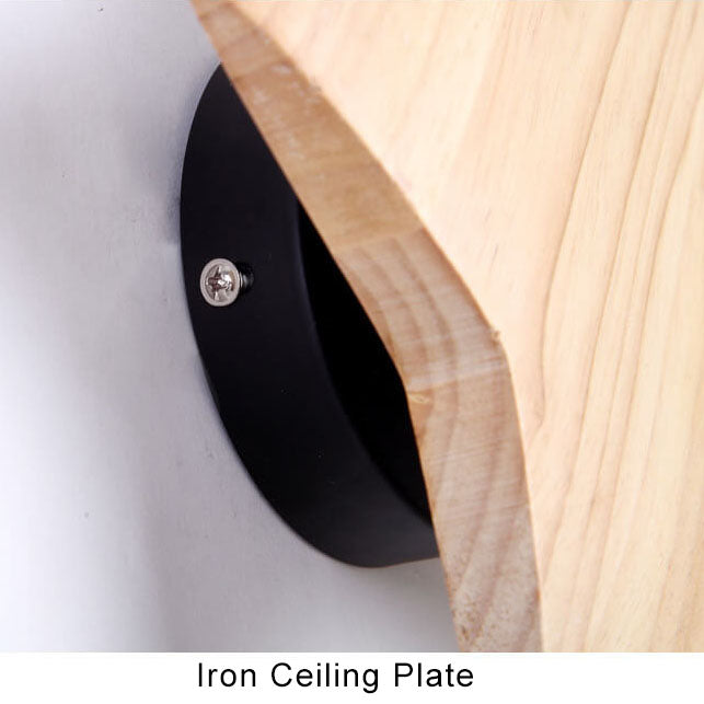 Star Shaped Wooden 1-Light Mood LED Wall Sconce Lamp