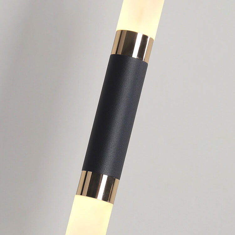 Modern Black Finish Tube 1-Light Acrylic LED Pendant Light